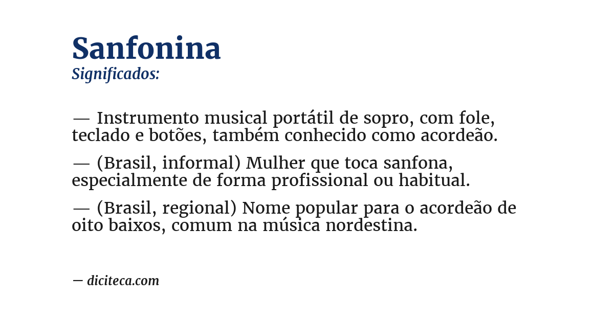 Significado de sanfonina
