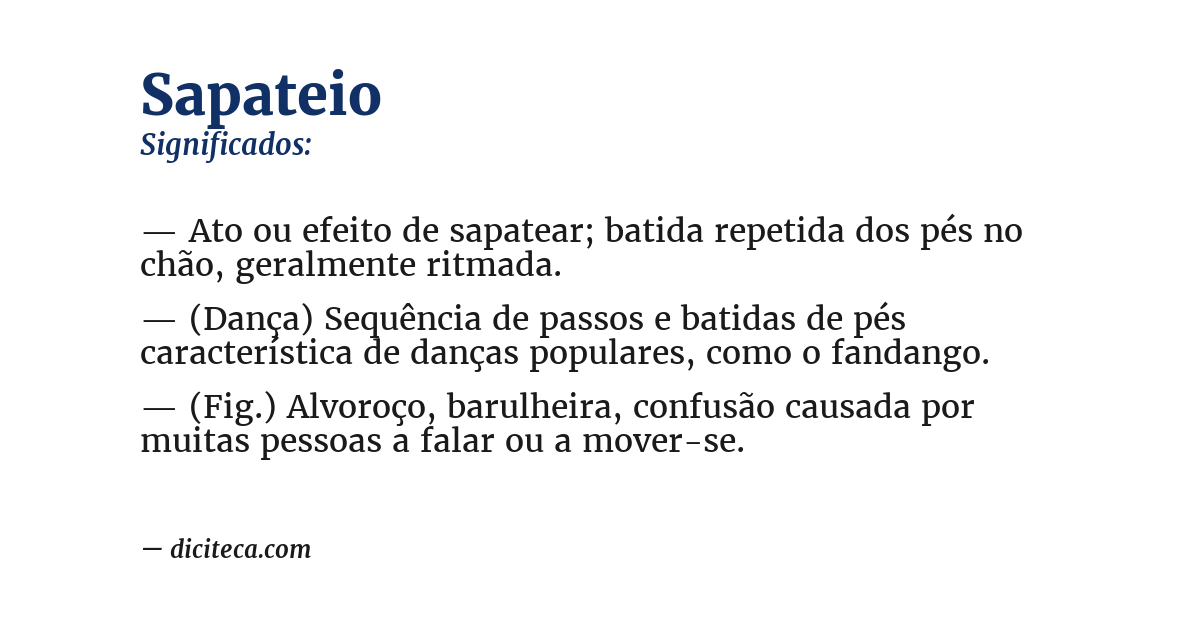 Significado de sapateio