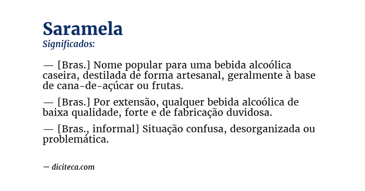 Significado de saramela