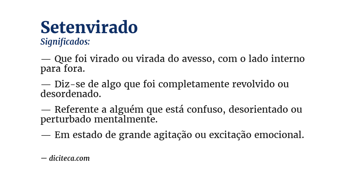 Significado de setenvirado