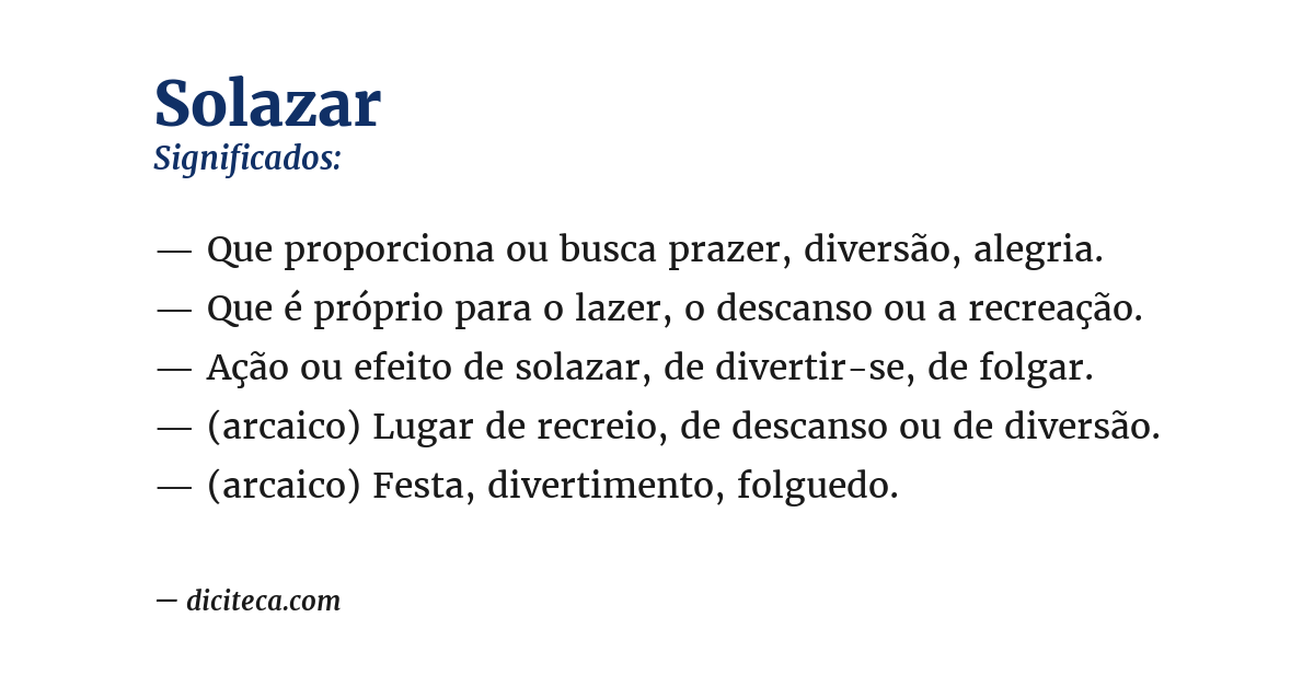 Significado de solazar