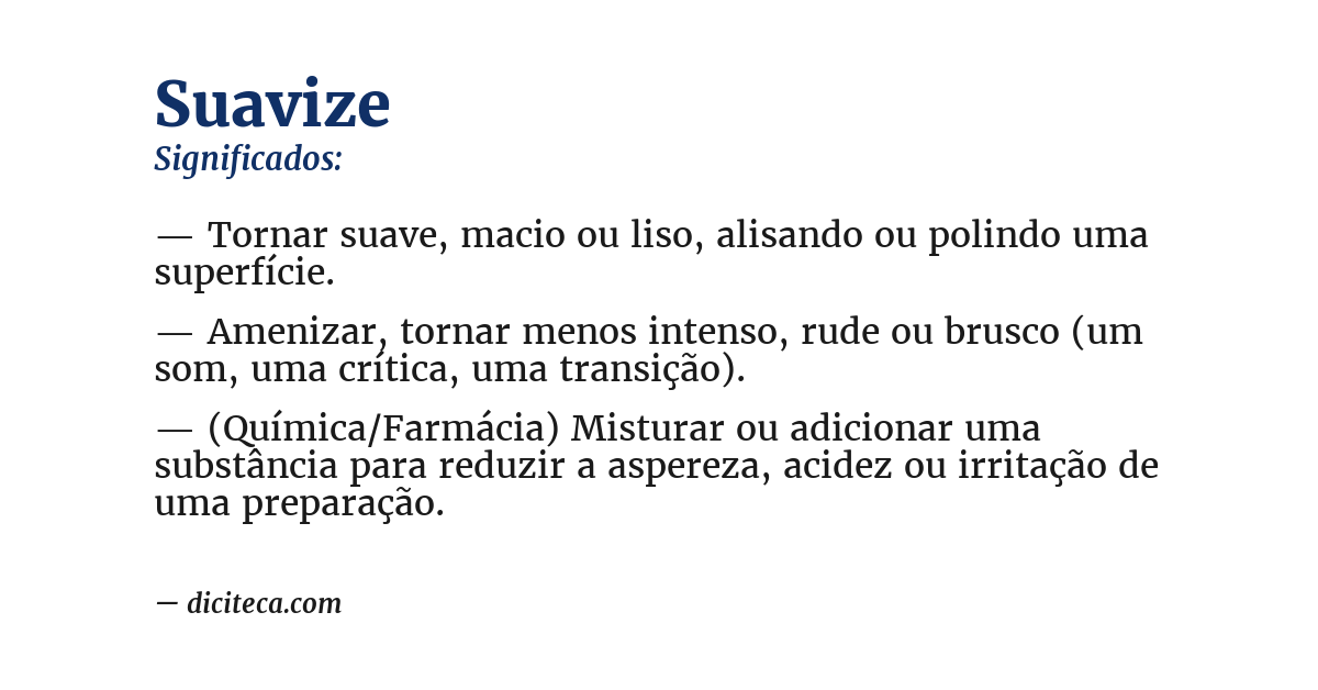 Significado de suavize