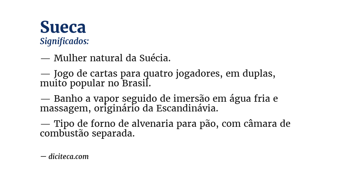 Significado de sueca