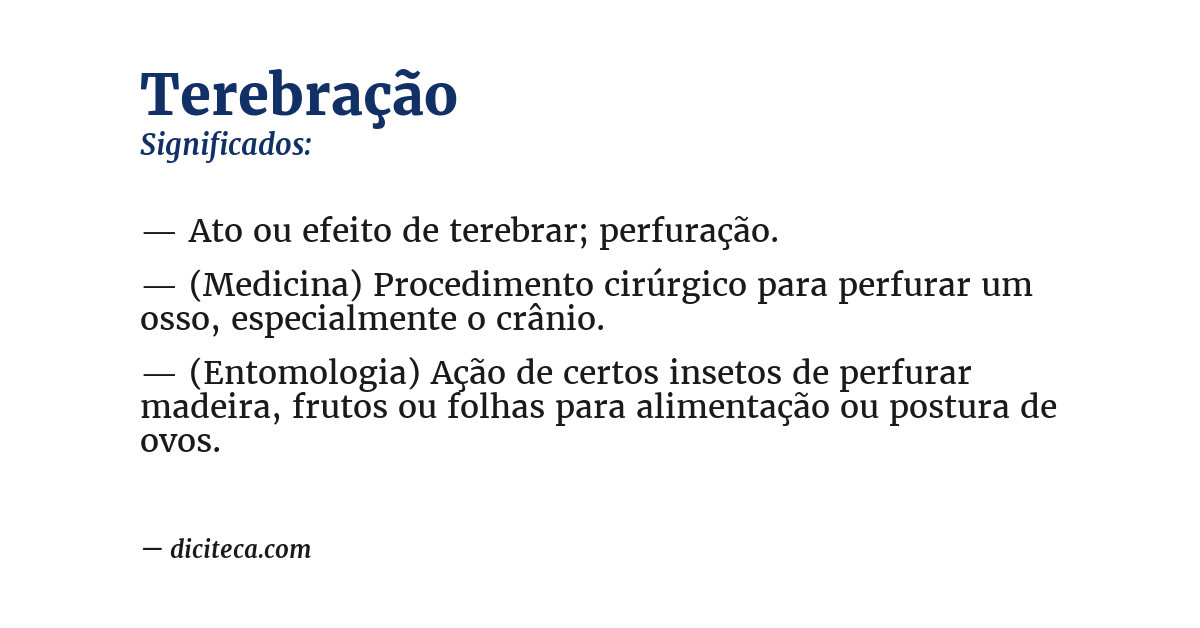 Significado de terebração
