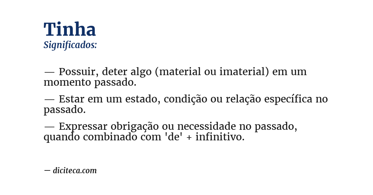 Significado de tinha
