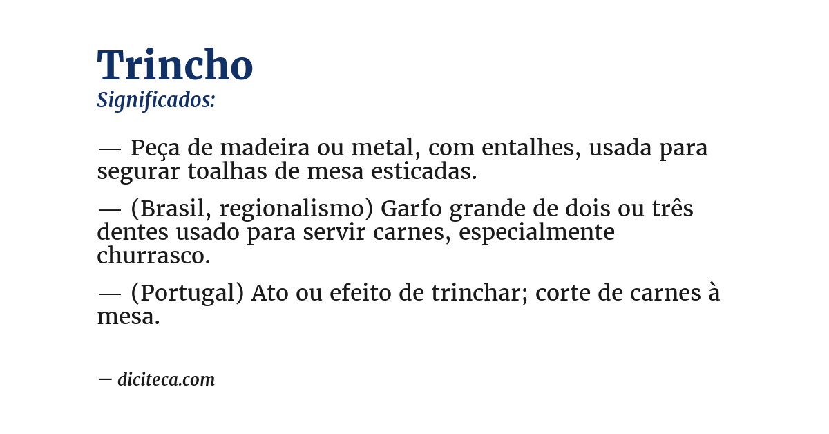 Significado de trincho