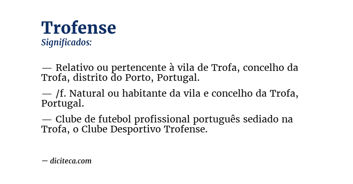 Significado de trofense
