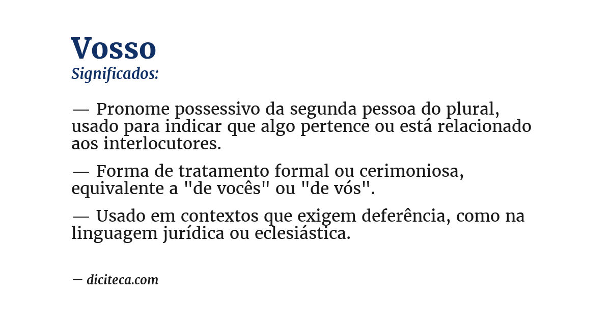 Significado de vosso