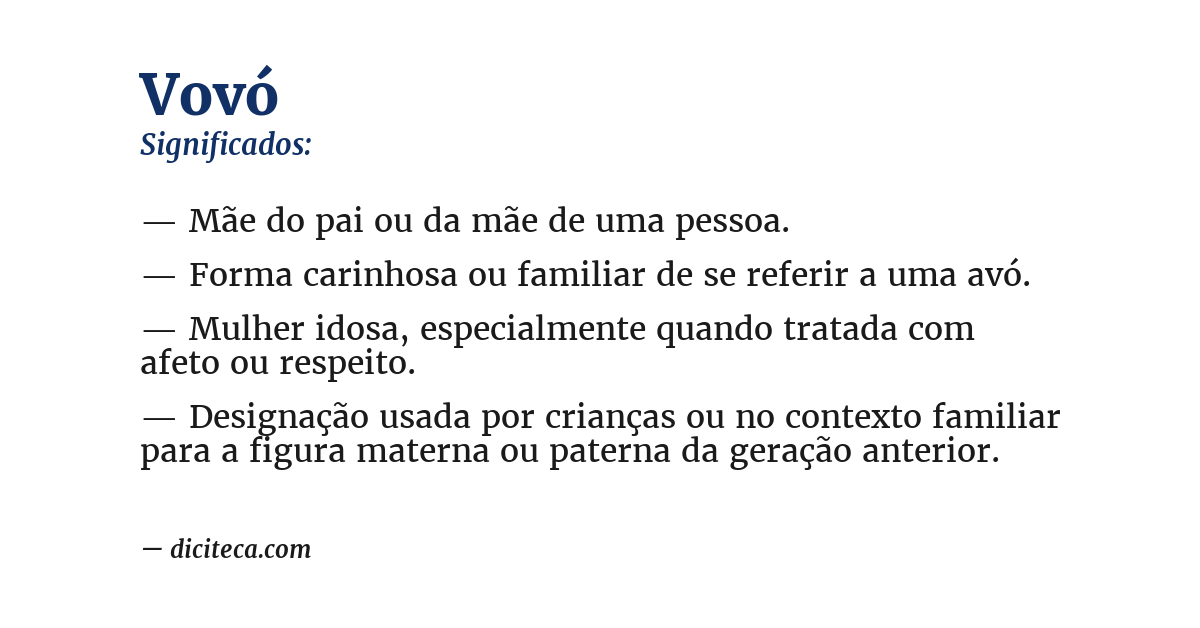 Significado de vovó