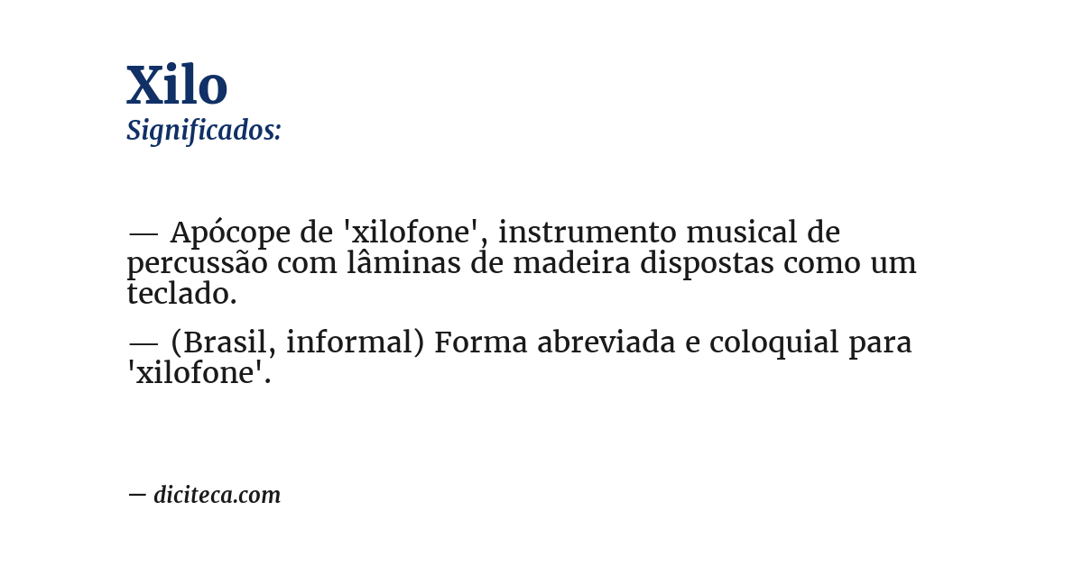 Significado de xilo