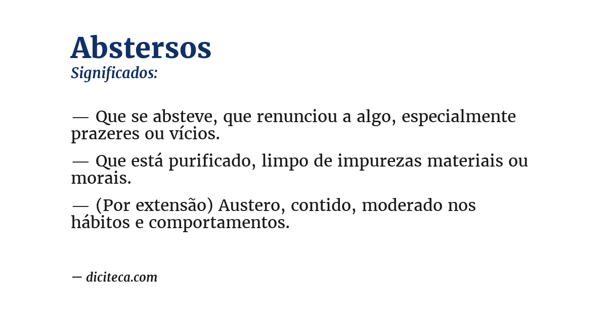 Significado de abstersos