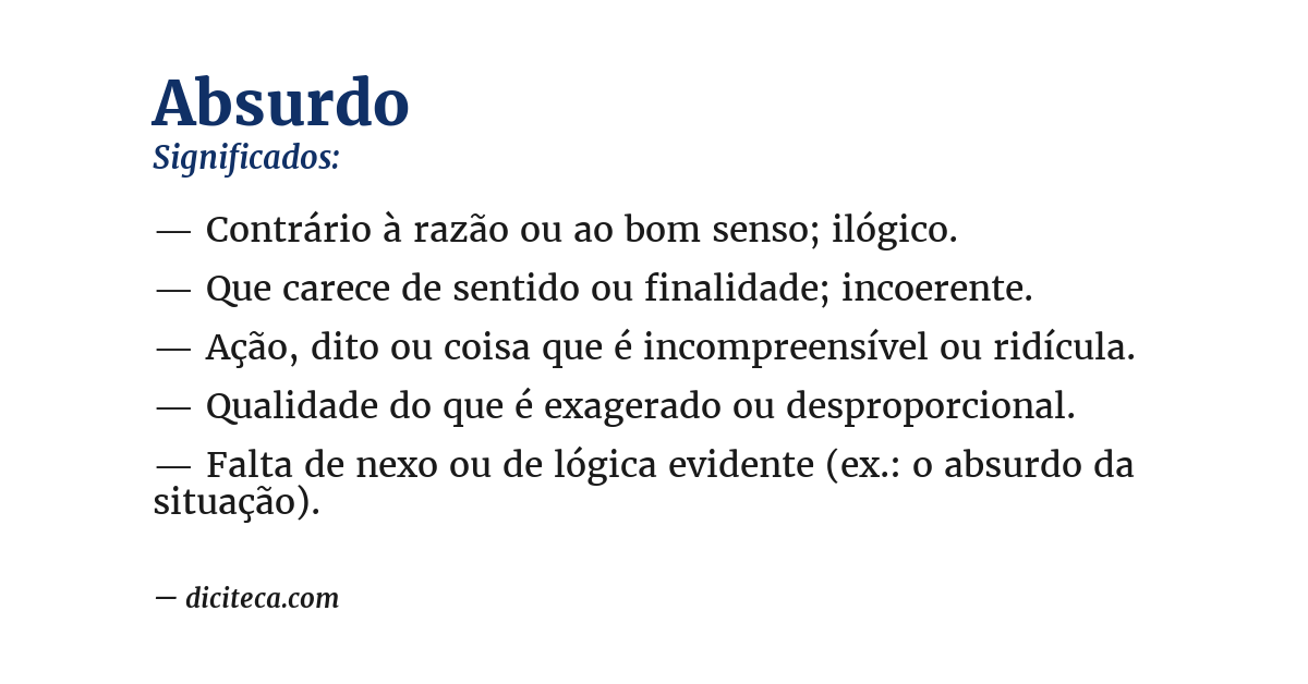 Significado de absurdo