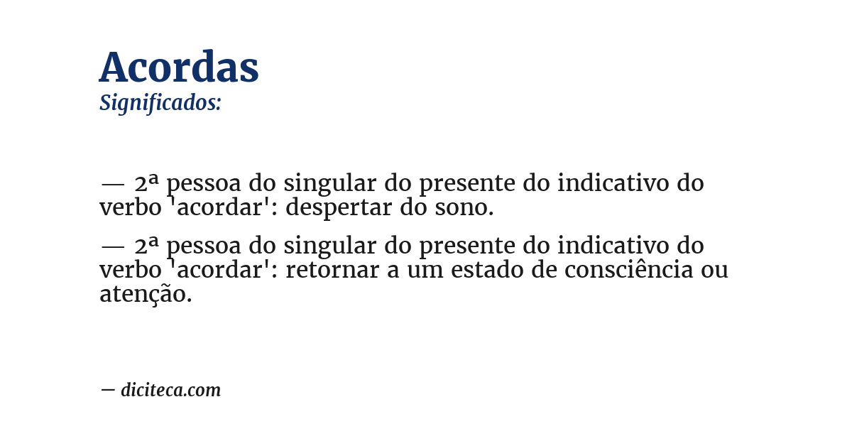 Significado de acordas