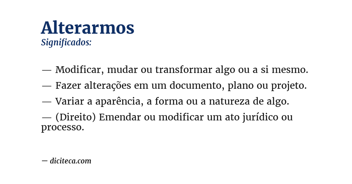 Significado de alterarmos