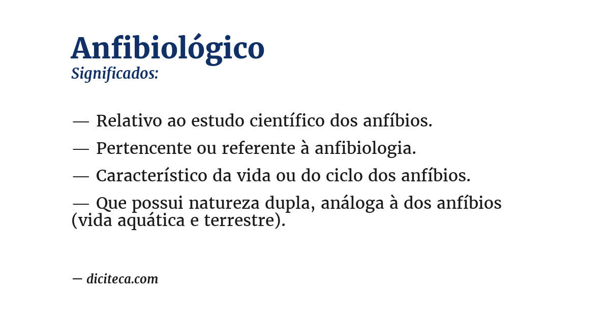 Significado de anfibiológico
