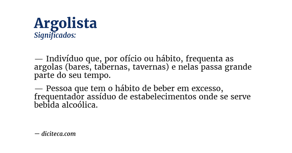 Significado de argolista