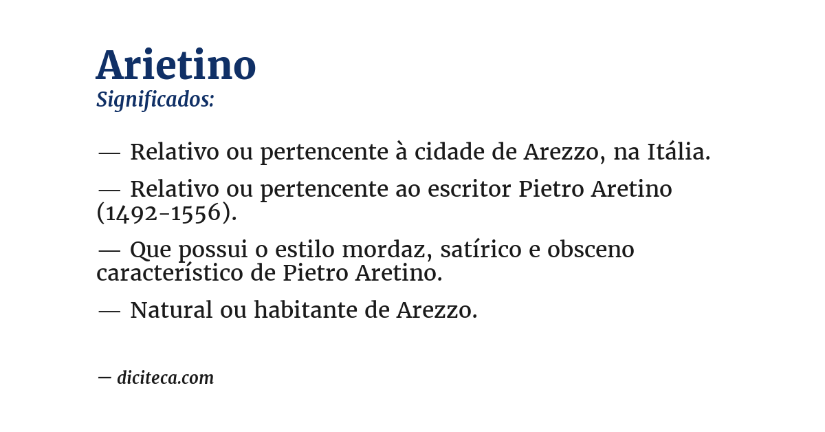 Significado de arietino