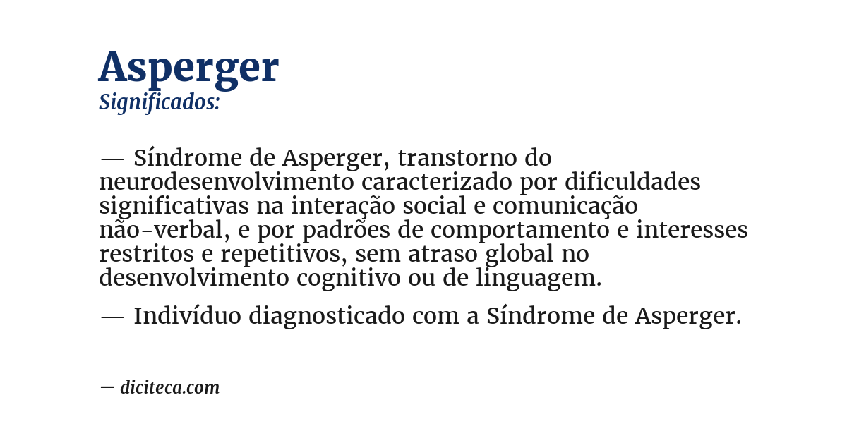 Significado de asperger