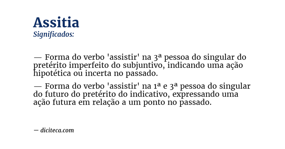 Significado de assitia