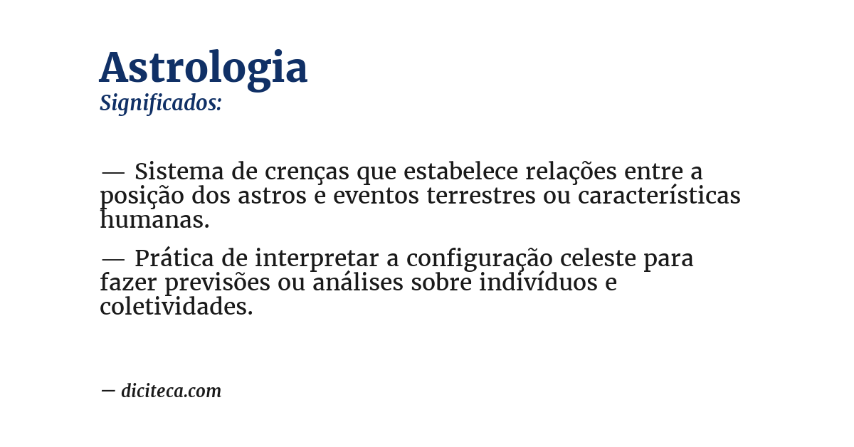 Significado de astrologia