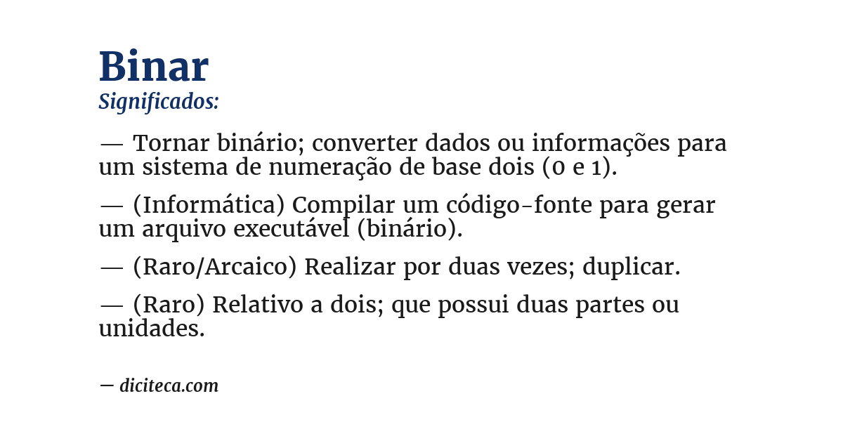 Significado de binar