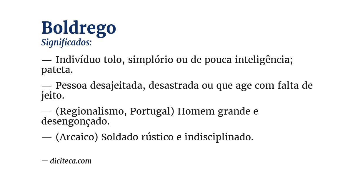 Significado de boldrego