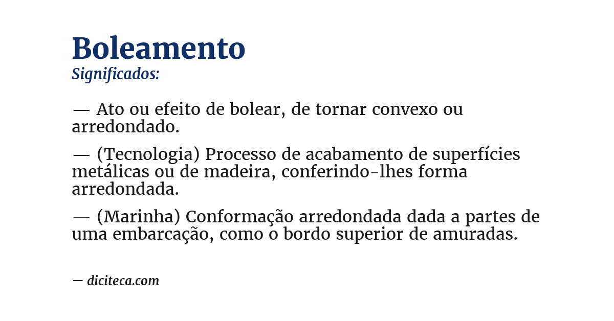 Significado de boleamento