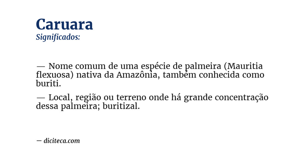 Significado de caruara