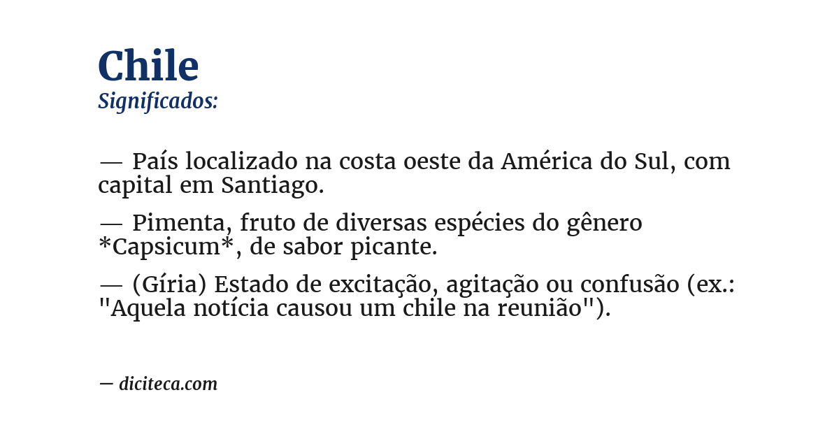 Significado de chile