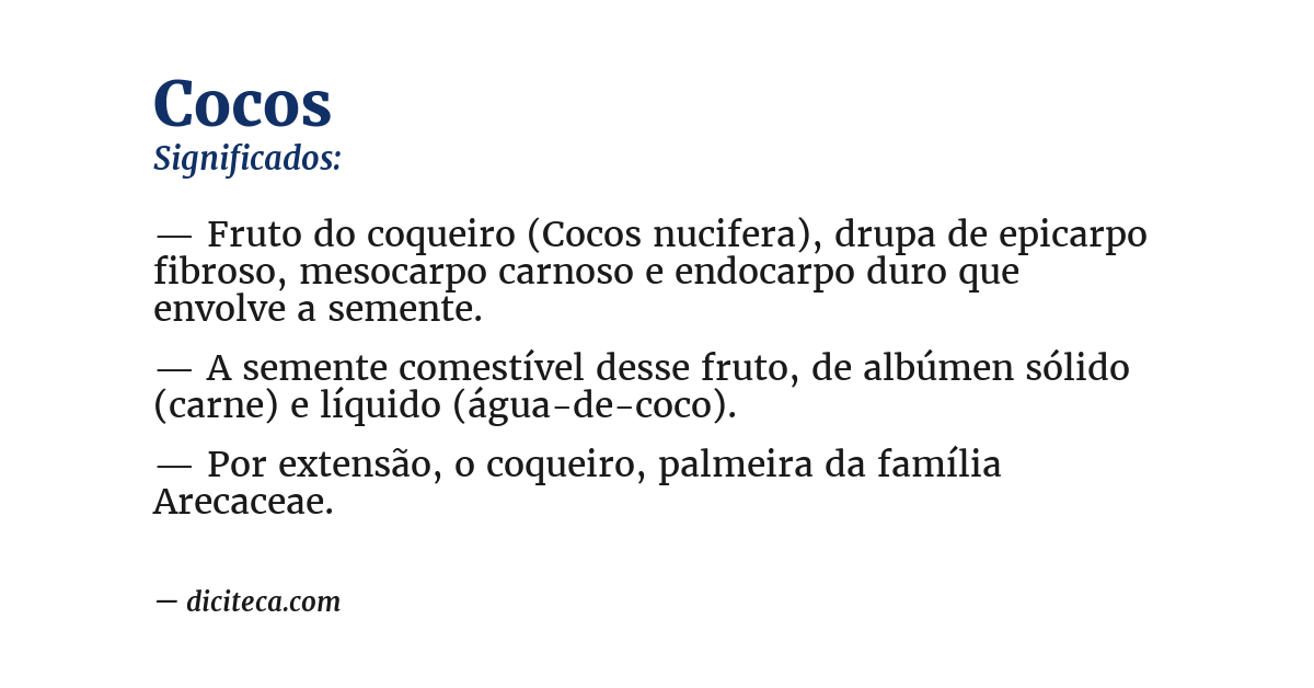 Significado de cocos