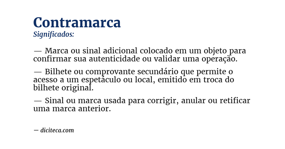 Significado de contramarca