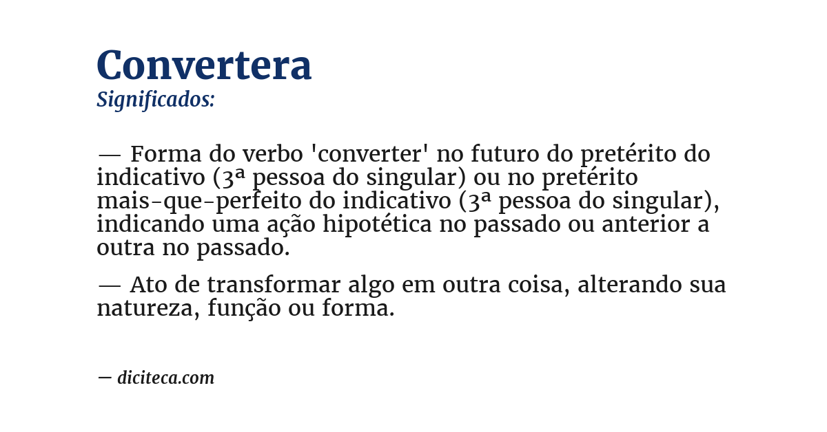 Significado de convertera