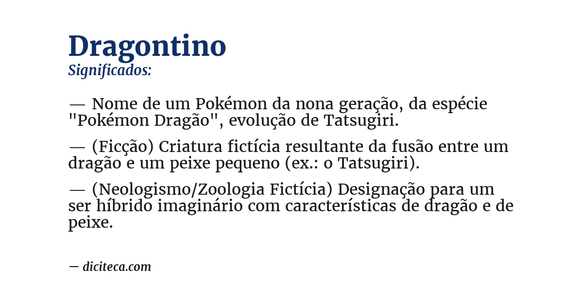 Significado de dragontino