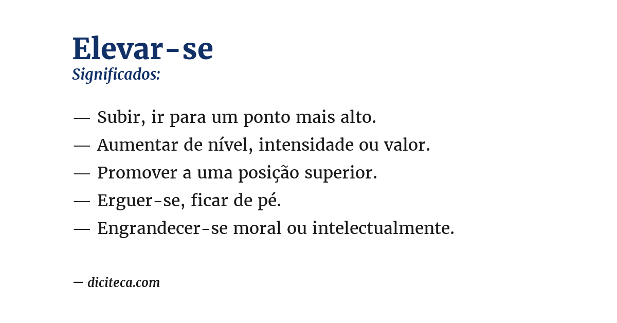 Significado de elevar-se