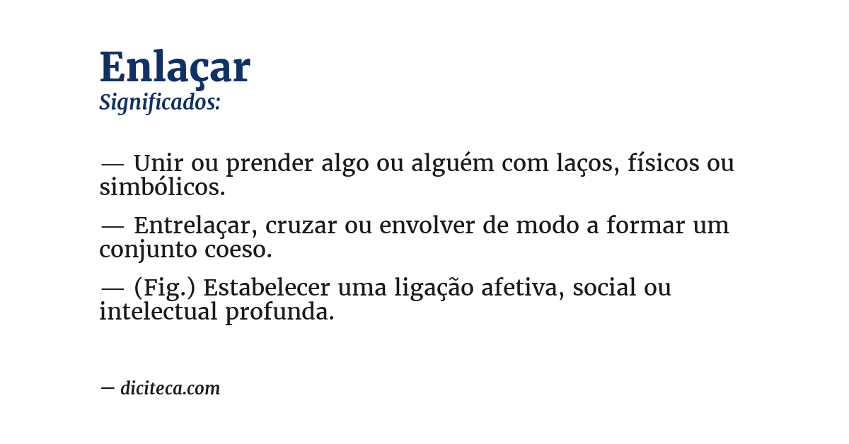 Significado de enlaçar