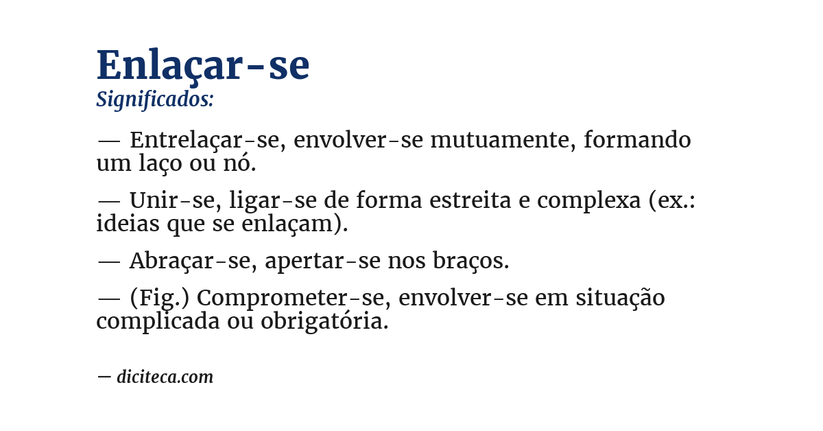 Significado de enlaçar-se