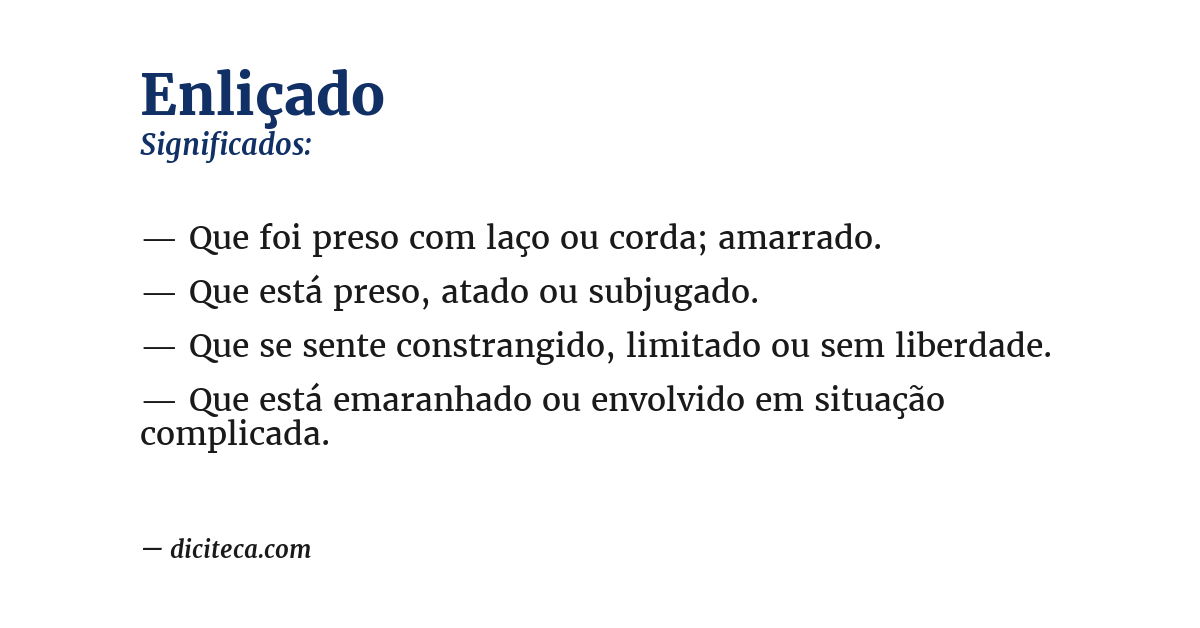 Significado de enliçado