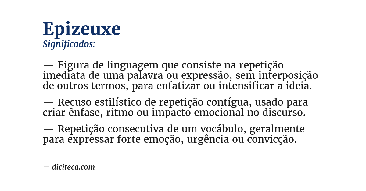 Significado de epizeuxe
