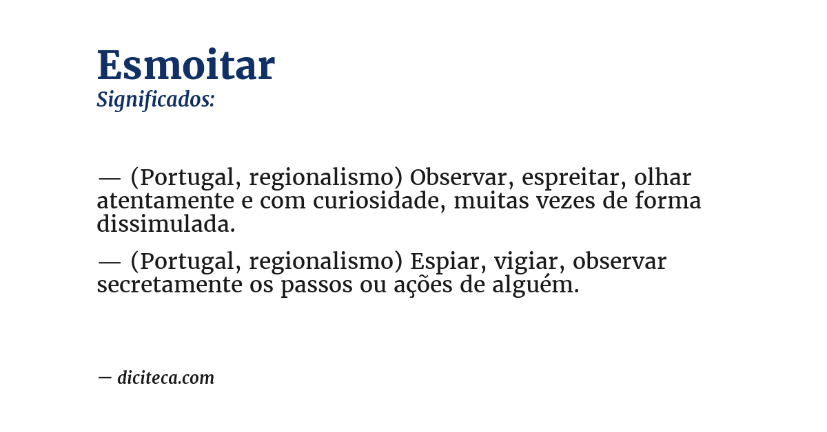 Significado de esmoitar