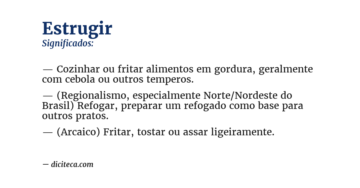 Significado de estrugir