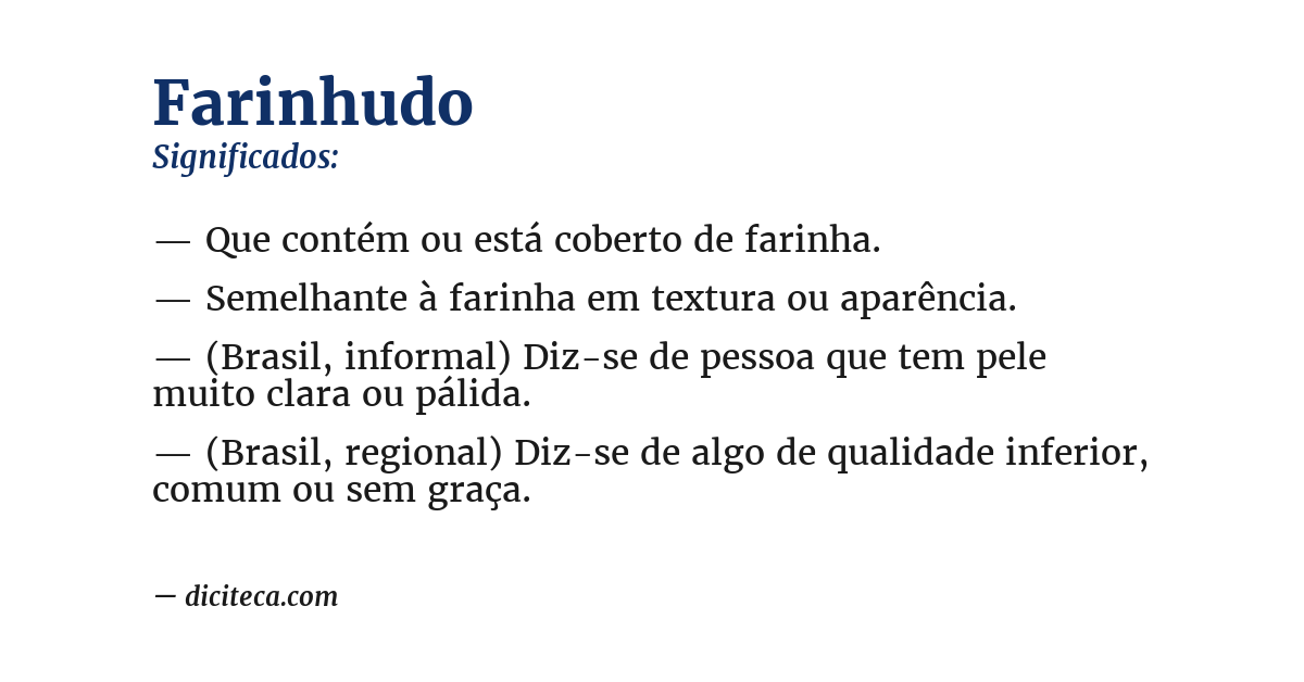 Significado de farinhudo