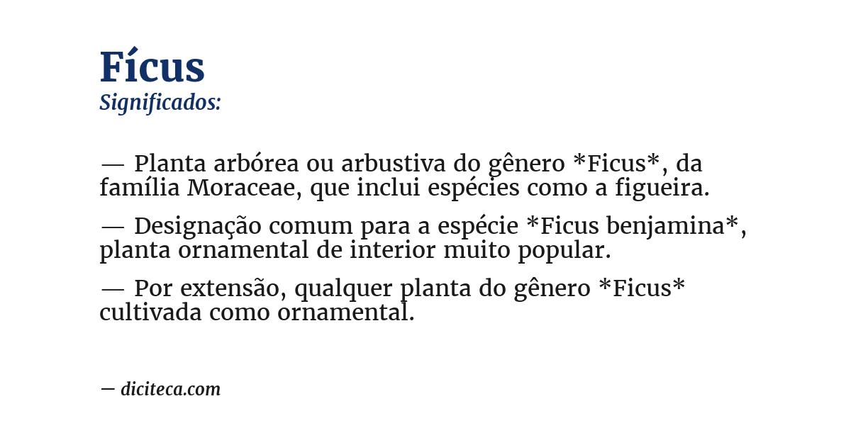 Significado de fícus