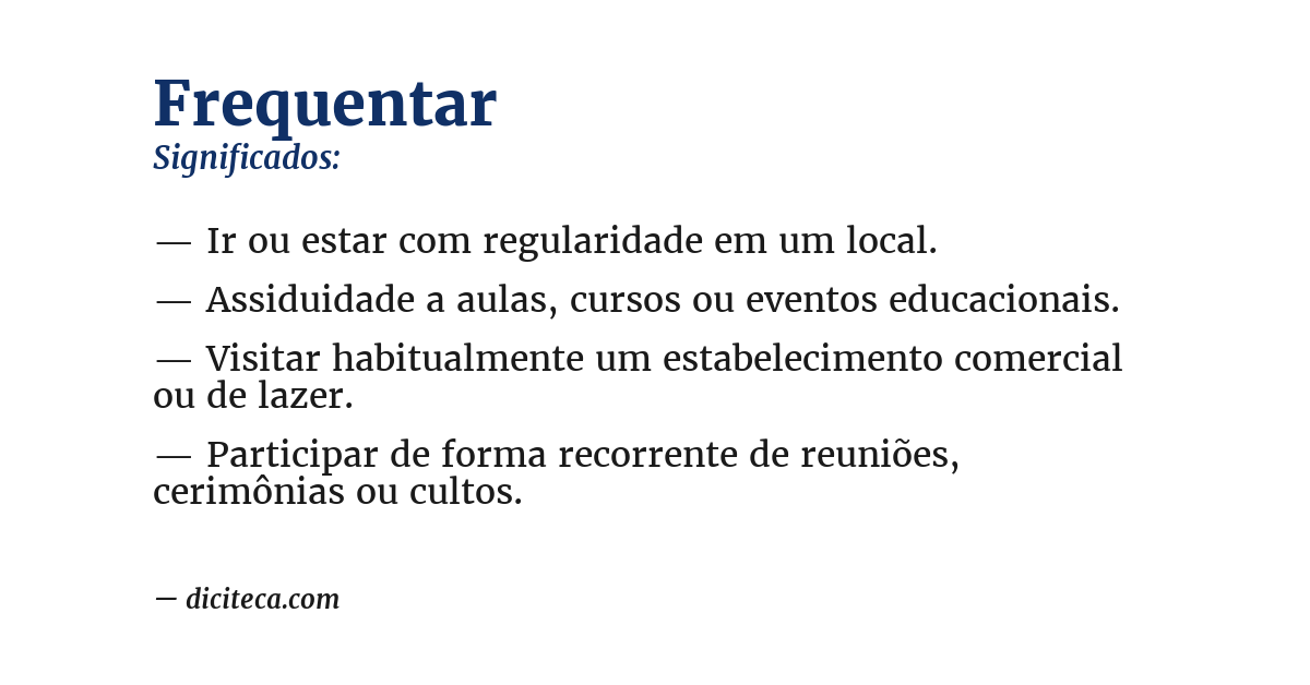Significado de frequentar