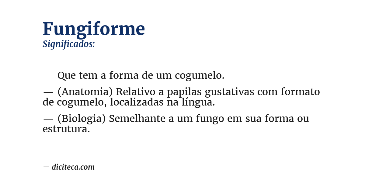 Significado de fungiforme