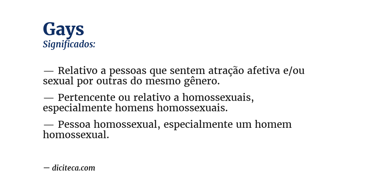 Significado de gays