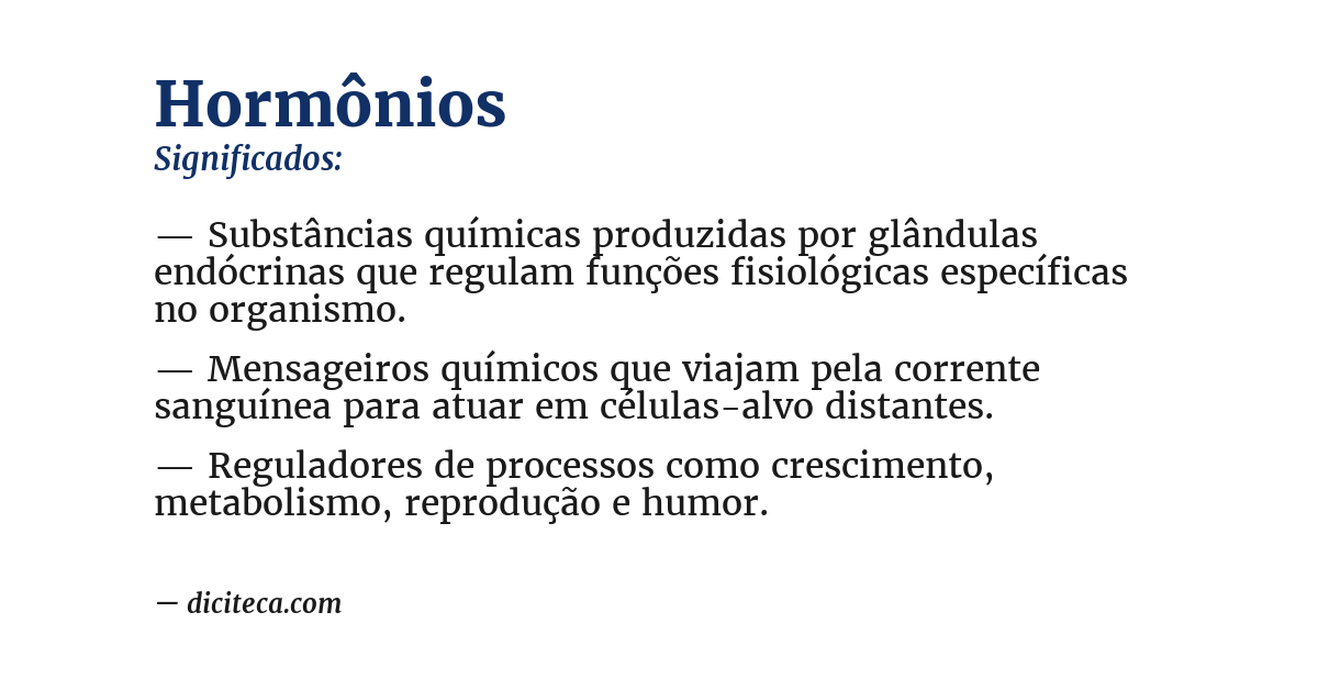 Significado de hormônios
