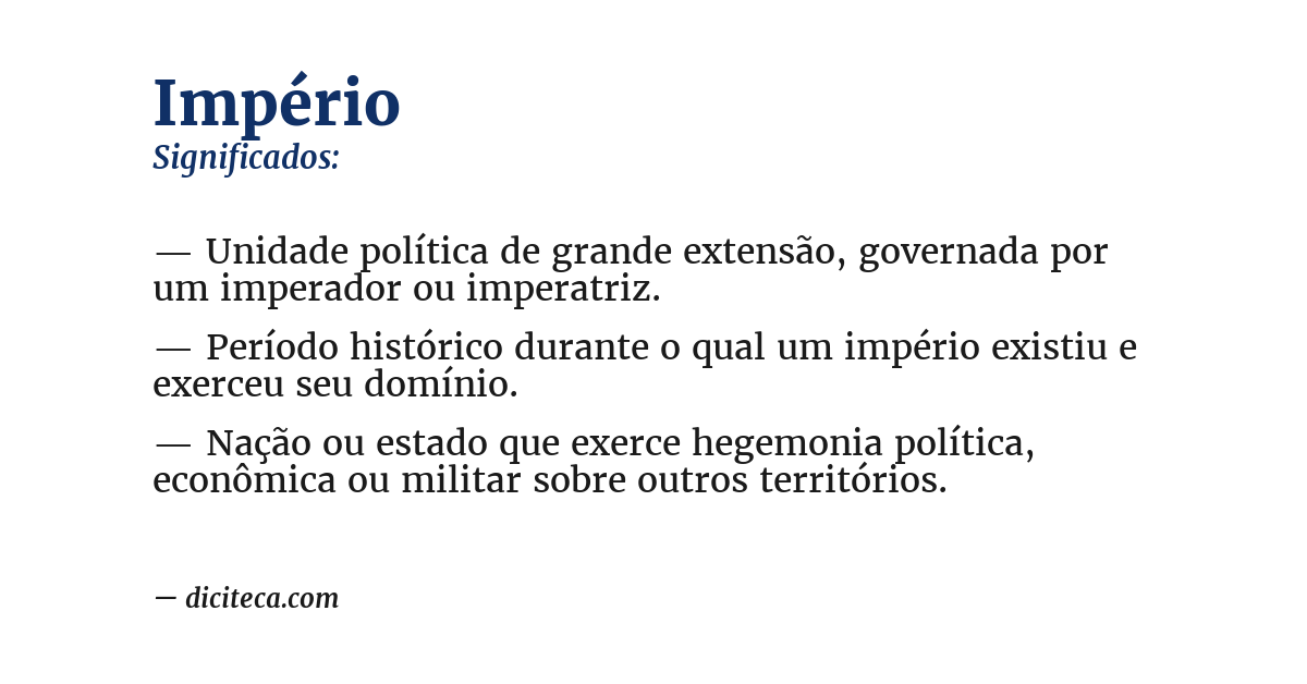 Significado de império