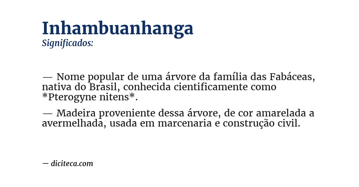 Significado de inhambuanhanga