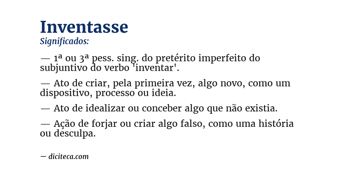 Significado de inventasse