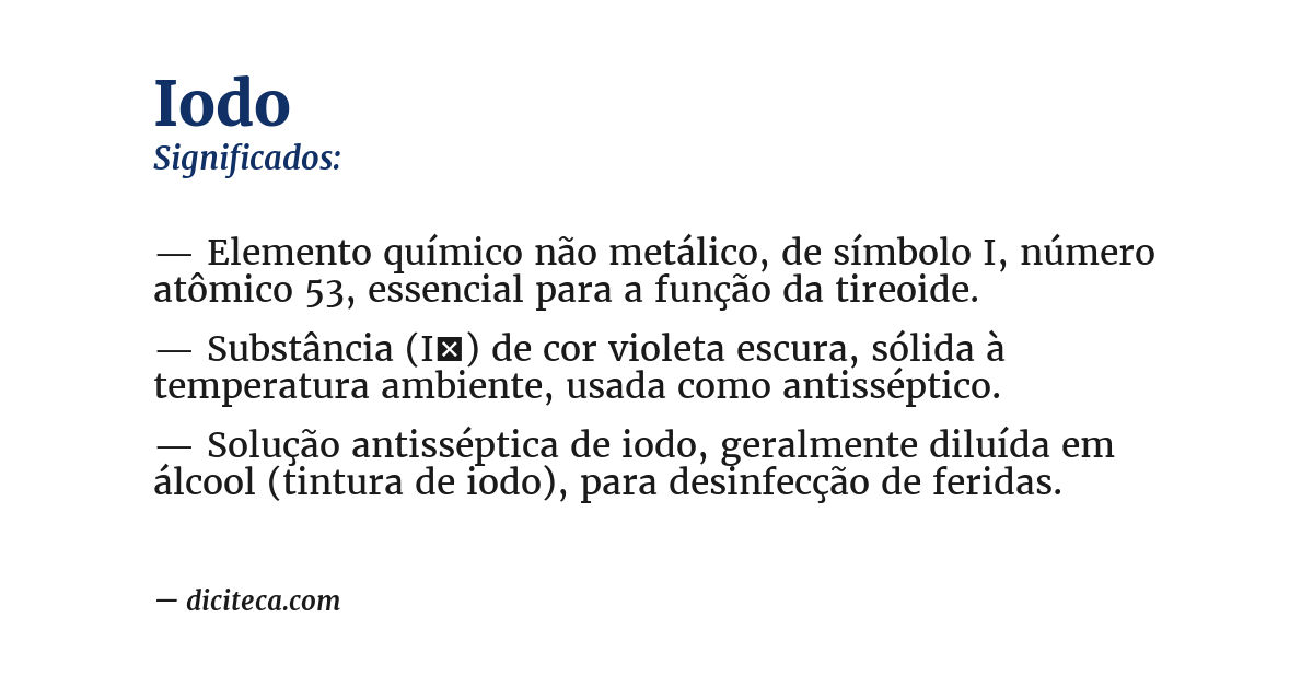 Significado de iodo